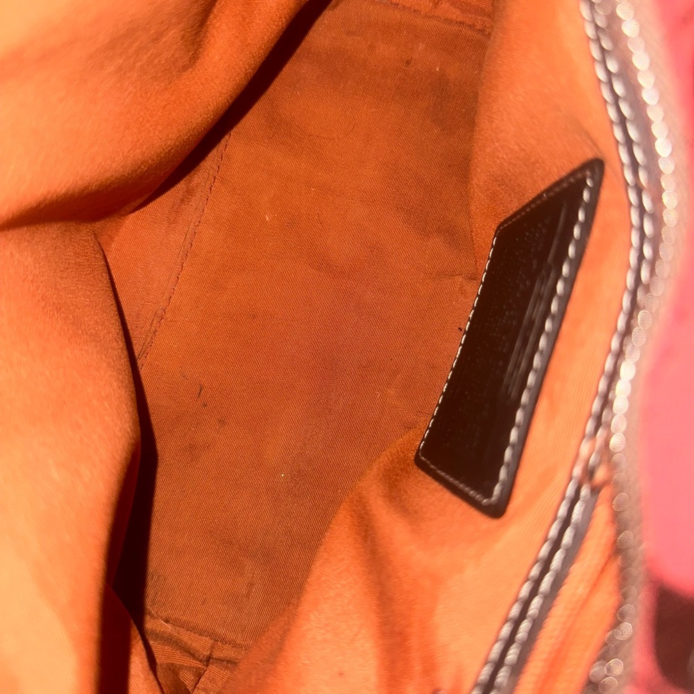 Coach Red and Brown Women's Mini Tote Bag - Picture 6 of 9